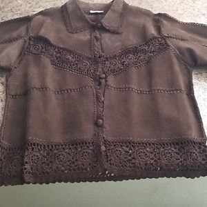 Leather women's jacket